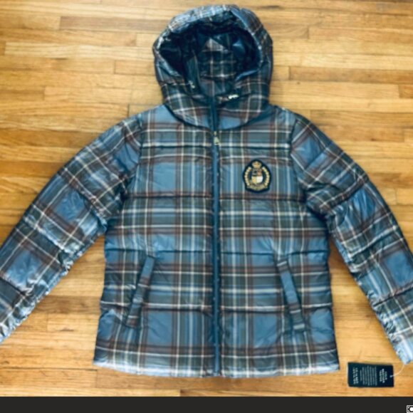 New W/tag Lauren Ralph Lauren Checke Puffer Jacket XS - Picture 1 of 5